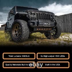 New Skid Plate with Integrated LEDs for Jeep Wrangler JL and Gladiator JT Amber