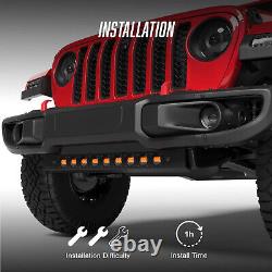 New Skid Plate with Integrated LEDs for Jeep Wrangler JL and Gladiator JT Amber