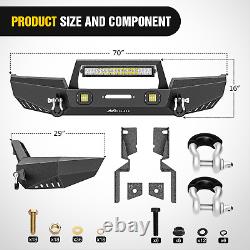 Nilight 1999-2004 Jeep Grand Cherokee WJ Front Bumper Winch Plate 120W Light Bar