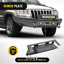 Nilight 1999-2004 Jeep Grand Cherokee WJ Front Bumper Winch Plate 120W Light Bar