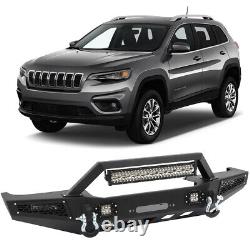 PICKOOR Front Bumper Guard Bar Fog Lamps For 1984-2001 JEEP Cherokee