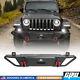 Powder Coated Front Bumper For 2007-2018 Jeep Wrangler Jk Withled Lights D-ring