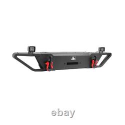 Powder Coated Front Bumper For 2007-2018 Jeep Wrangler JK withLED Lights D-ring