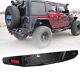 Powder Coated Rear Bumper With Led Brake Lights For 2007-2018 Jeep Wrangler Jk