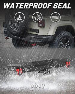 Powder-Coated Steel Rear Bumper For 2007-2018 Jeep Wrangler JK JKU with2D-Rings