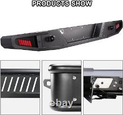 Powder Coated Steel Rear Bumper For 2018-2023 Jeep Wrangler JL LED Parking Light