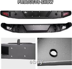 Powder Coated Steel Rear Bumper For 2018-2023 Jeep Wrangler JL LED Parking Light