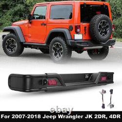 Powder Coated Steel Rear Bumper for 2007-2018 Jeep Wrangler JK JKU withLED Lights