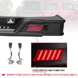 Powder Coated Steel Rear Bumper for 2007-2018 Jeep Wrangler JK JKU withLED Lights