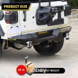 Rear Bumper Assembly for Jeep Wrangler 2018-2023 JL withLicense Bracket & 2D-Ring