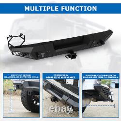 Rear Bumper Assembly for Jeep Wrangler 2018-2023 JL withLicense Bracket & 2D-Ring