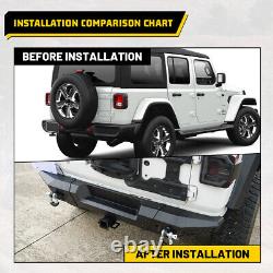 Rear Bumper Assembly for Jeep Wrangler 2018-2023 JL withLicense Bracket & 2D-Ring