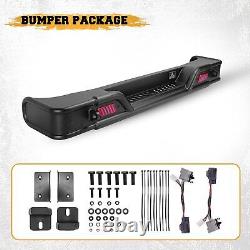 Rear Bumper For 2007-2018 Jeep Wrangler JK 07-18 Heavy Steel withLED Brake Lights