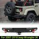 Rear Bumper For 2007-2018 Jeep Wrangler Jk Bumper Withd-rings & 2 Receiver