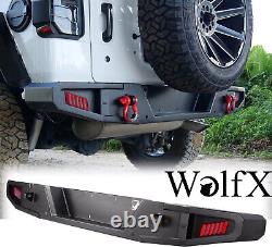 Rear Bumper For 2018 2019 2020 2021 2022 2023 Jeep Wrangler JL withLED Brake Light