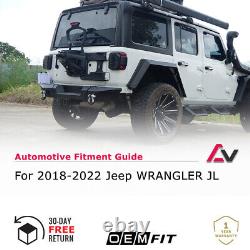 Rear Bumper For 2018-2023 Jeep WRANGLER JL/JLU 4 Door Steel withD Ring Shackles