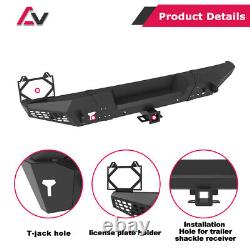 Rear Bumper For 2018-2023 Jeep WRANGLER JL/JLU 4 Door Steel withD Ring Shackles