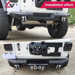 Rear Bumper For 2018-2023 Jeep WRANGLER JL/JLU 4 Door Steel withD Ring Shackles