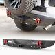 Rear Bumper For 2018-2023 Jeep Wrangler Jl Jlu Steel Black Withled Lights & D-ring