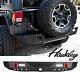 Rear Bumper For 2018-2023 Jeep Wrangler Jl Jlu With Led Lights+ D Ring Shackles