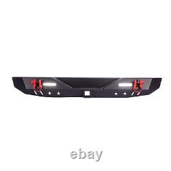 Rear Bumper For 2018-2023 Jeep Wrangler JL JLU With LED Lights+ D Ring Shackles