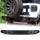 Rear Bumper For 2018-2024 Jeep Wrangler Jl Jlu Withled Rbrake Lights Black Steel