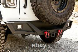 Rear Bumper Steel +LED Light for 2018 2019 2020 2021 2022 2023 Jeep Wrangler JL