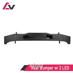 Rear Bumper With 2 Receivers & LED Lights For 2007-2018 Jeep Wrangler JK Steel