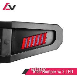 Rear Bumper With 2 Receivers & LED Lights For 2007-2018 Jeep Wrangler JK Steel