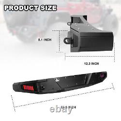 Rear Bumper for 07-2018 Jeep Wrangler JK with LED Brake Lights Powder Coated Steel