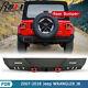 Rear Bumper For 2007-2018 Jeep Wrangler Jk Jku With Led Light & D-ring Steel New