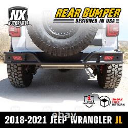 Rear Bumper for 2018-2022 Jeep Wrangler JL JLU Full Width Offroad with LED lights