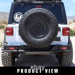 Rear Bumper for 2018-2022 Jeep Wrangler JL JLU Full Width Offroad with LED lights