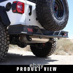 Rear Bumper for 2018-2022 Jeep Wrangler JL JLU Full Width Offroad with LED lights