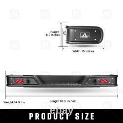 Rear Bumper for 2018-2022 Jeep Wrangler JL JLU Full Width Offroad with LED lights