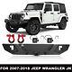 Rear Bumper With Led Brake Lights For 2007-2018 Jeep Wrangler Jk Powder Coated