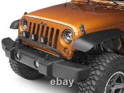 Rugged Ridge 11232.20 Textured Black Front Bumper Mount Light Bar Jeep Wrangler