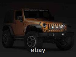 Rugged Ridge 11232.20 Textured Black Front Bumper Mount Light Bar Jeep Wrangler