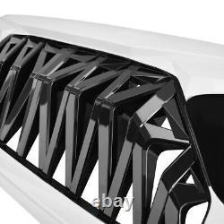 Shark Style Front Bumper Grill Grille Black&White For 18-22 Jeep Wrangler JL JT