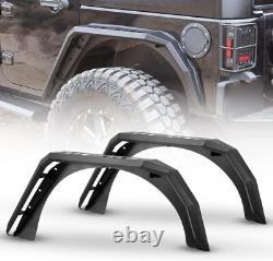 Steel 2PCS Front/2PCS Rear Fender Flares Set for 2007-2018 Jeep Wrangler JK JKU