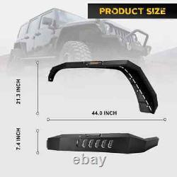 Steel 2PCS Front/2PCS Rear Fender Flares Set for 2007-2018 Jeep Wrangler JK JKU