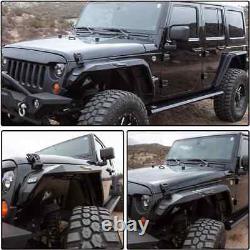 Steel 2PCS Front/2PCS Rear Fender Flares Set for 2007-2018 Jeep Wrangler JK JKU