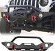 Steel Black Front Bumper For 2018-2022 Jeep Wrangler Jl Jlu Jt Withd-ring Shackles