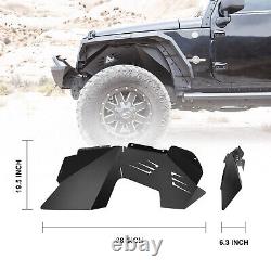 Steel Fender Flares/Inner Fender Liners For 2007-2018 Jeep Wrangler JK JKU Black