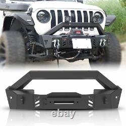 Steel Front Bumper For 2007-2024 Jeep Wrangler JK/JL&Gladiator JT withLED Lights