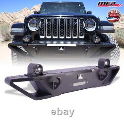 Steel Front Bumper For 2019-2021 2022 Jeep Gladiator JT Heavy Duty withLED Lights