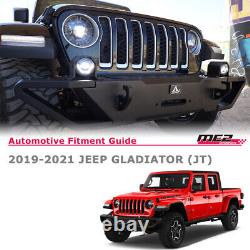 Steel Front Bumper For 2019-2021 2022 Jeep Gladiator JT Heavy Duty withLED Lights