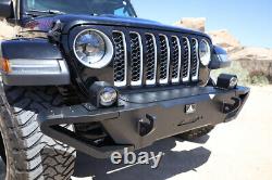 Steel Front Bumper Off-road for 2019-2021 Jeep Wrangler JL JLU LED Fog Lights