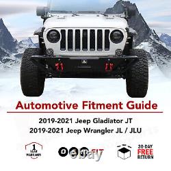 Steel Front Bumper Off-road for 2019-2021 Jeep Wrangler JL JLU LED Fog Lights