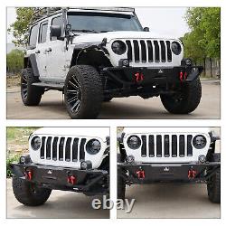 Steel Front Bumper Off-road for 2019-2021 Jeep Wrangler JL JLU LED Fog Lights